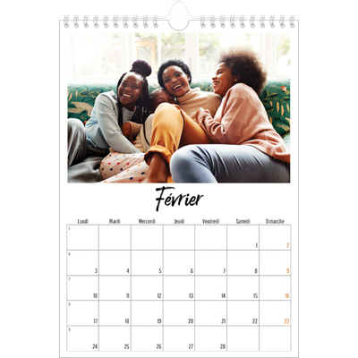 Calendrier photo A4 (20 x 30 cm) — Journal Intime [Février]