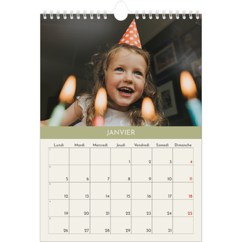 Calendrier photo A4 — Chapitres pastel