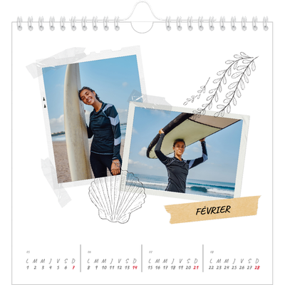 Calendriers annuels carré — Esprit scrapbook [Février]