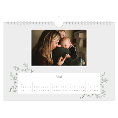 Calendrier photo A4 — Fleurs dessinées [couverture]