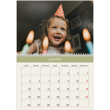 Calendrier photo A4 double — Chapitres pastel