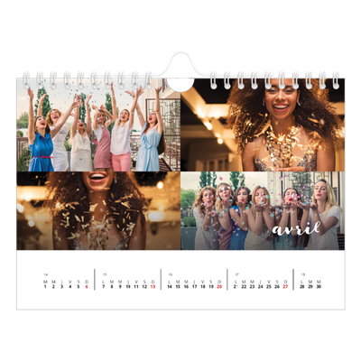 Calendrier photo A5 — Superposition pinceau [Avril]