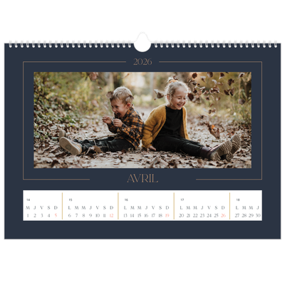 Calendrier photo A3 — Bleu de Prusse [Avril]