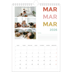 Calendrier photo A4 (20 x 30 cm) — Lettrage coloré [Mars]