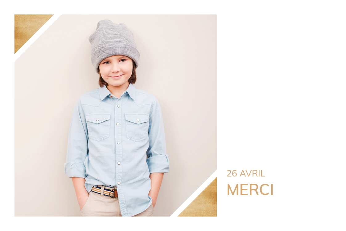 Carte de remerciement — Mosaïque minimale