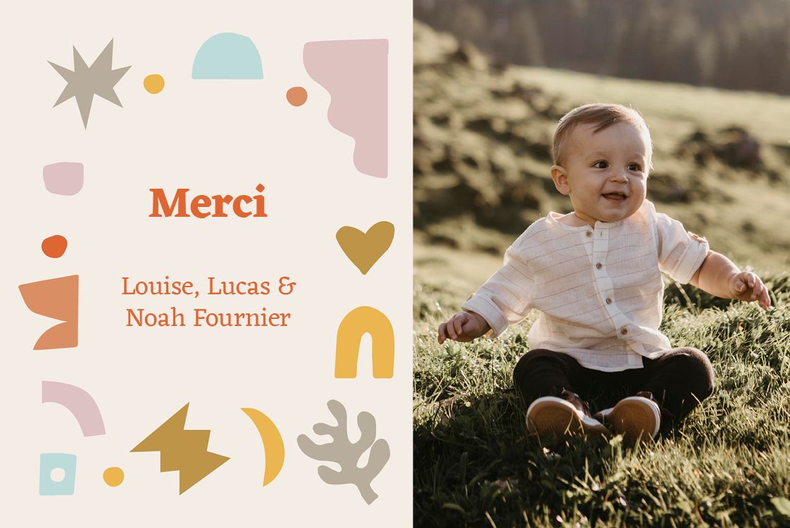 Carte de remerciement — Décoration papier