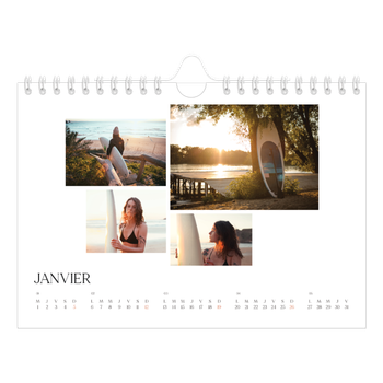 Calendrier photo A5 — Surf & couchers de soleil
