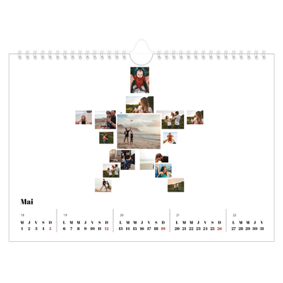 Calendrier photo A4 — Formes et collage [couverture]