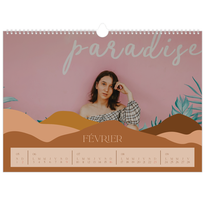 Calendrier photo A3 — Montagnes aux tons neutres [Février]