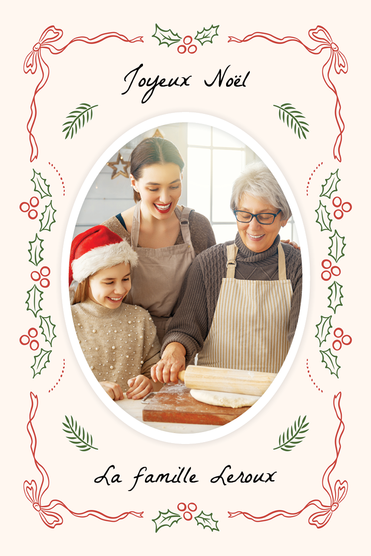 Faire-part & Cartes — Houx et nœuds