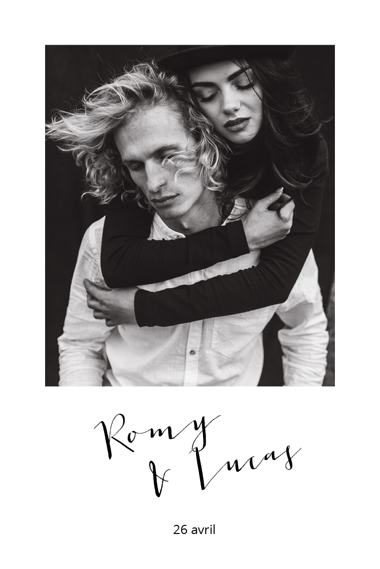 Cartons d'invitation — Noir et blanc