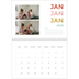 Calendrier photo A4 double (30 x 40 cm) — Lettrage coloré [Janvier]