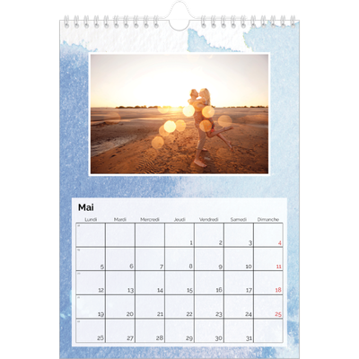 Calendrier photo A4 (20 x 30 cm) — Effet aquarelle [couverture]