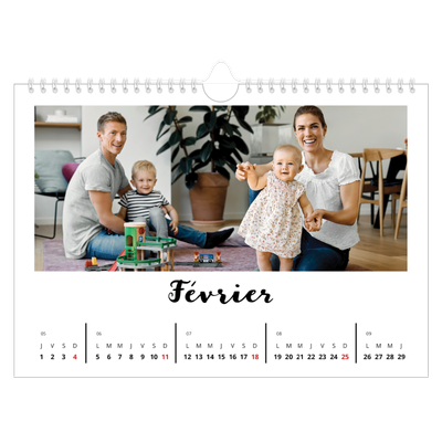 Calendrier photo A4 — Fait Main [Février]
