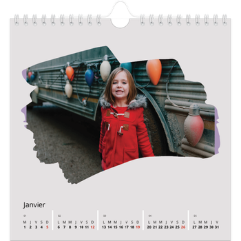 Calendrier photo carré — Effet brossé
