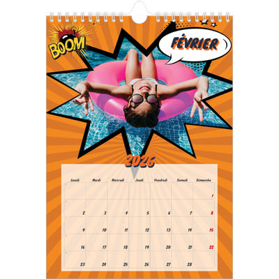 Calendrier photo A4 (20 x 30 cm) — Bande dessinée [Février]