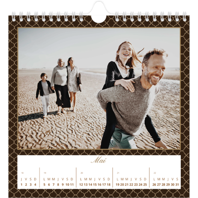 Calendriers annuels carré — Noir et blanc vintage [couverture]