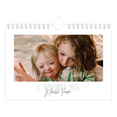 Calendrier photo A5 — Mix de typographies [couverture]