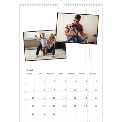 A3 Calendrier annuel — Ornements bucoliques [Avril]
