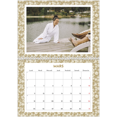Calendrier photo A4 double (30 x 40 cm) — En floraison [Mars]
