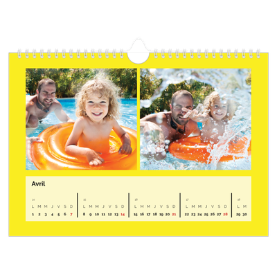 Calendrier photo A4 — Panel de couleur [Avril]