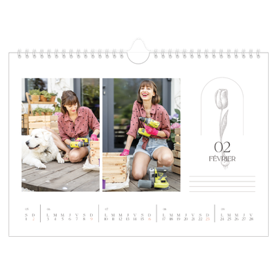 Calendrier photo A4 — Simplement botanique [Février]