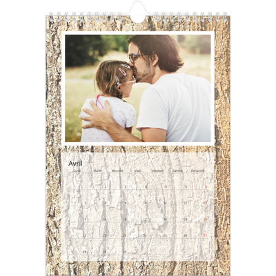 Calendrier photo A4 (20 x 30 cm) — Bois à l'état pur [Avril]