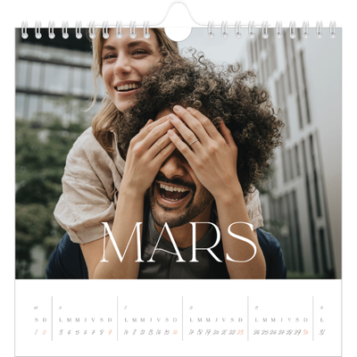 Calendriers annuels carré — Plus grand que la vie [Mars]