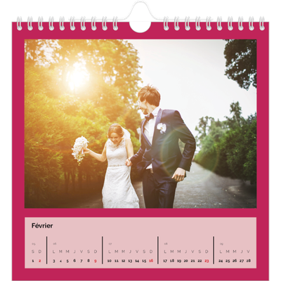 Calendriers annuels carré — Panel de couleur [Février]