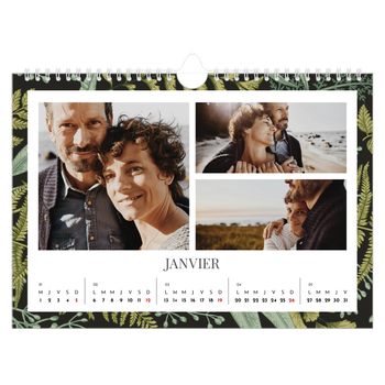 Calendrier photo A4 — Papier peint floral