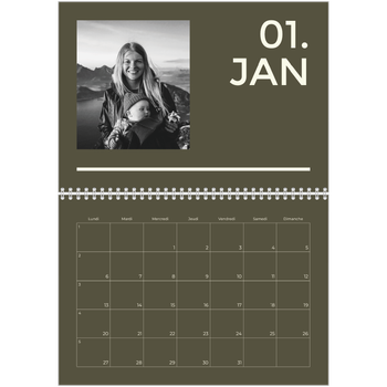 Calendrier photo A4 double — Contemporain audacieux