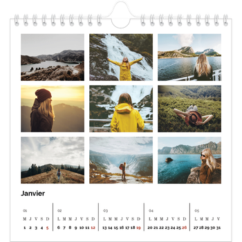 Calendrier photo carré — Diaporama symétrique