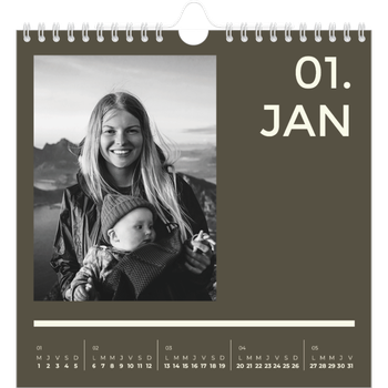 Calendrier photo carré — Contemporain audacieux