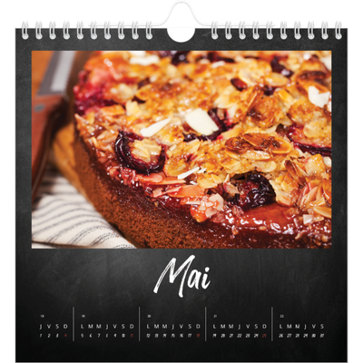 Calendriers annuels carré — Tableau et craie [couverture]