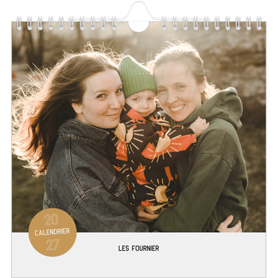 Calendriers annuels carré — Gommettes photo [couverture]