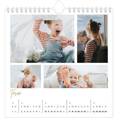 Calendriers annuels carré — Manuscrit [Février]