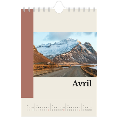 Calendrier photo A5 — Vues du monde [Avril]