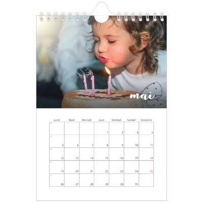 Calendrier photo A5 — Superposition pinceau [couverture]