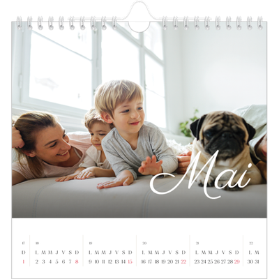 Calendriers annuels carré — Mois écris à la main [couverture]