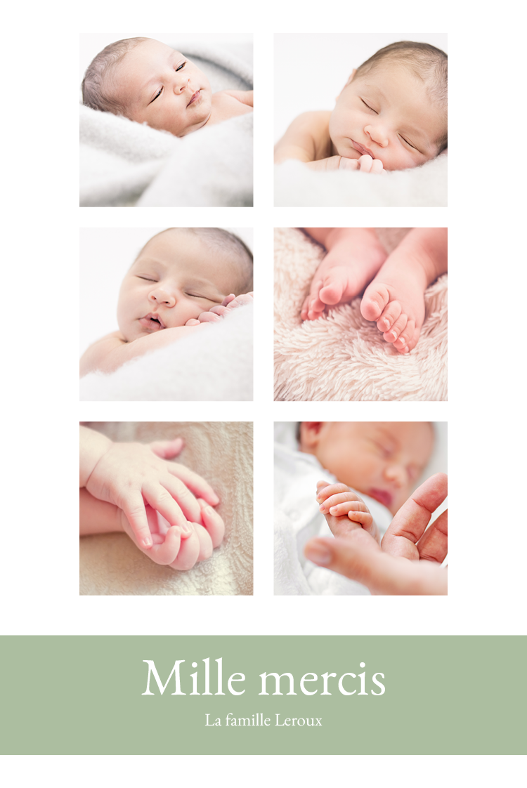 Carte de remerciement — Mosaïque