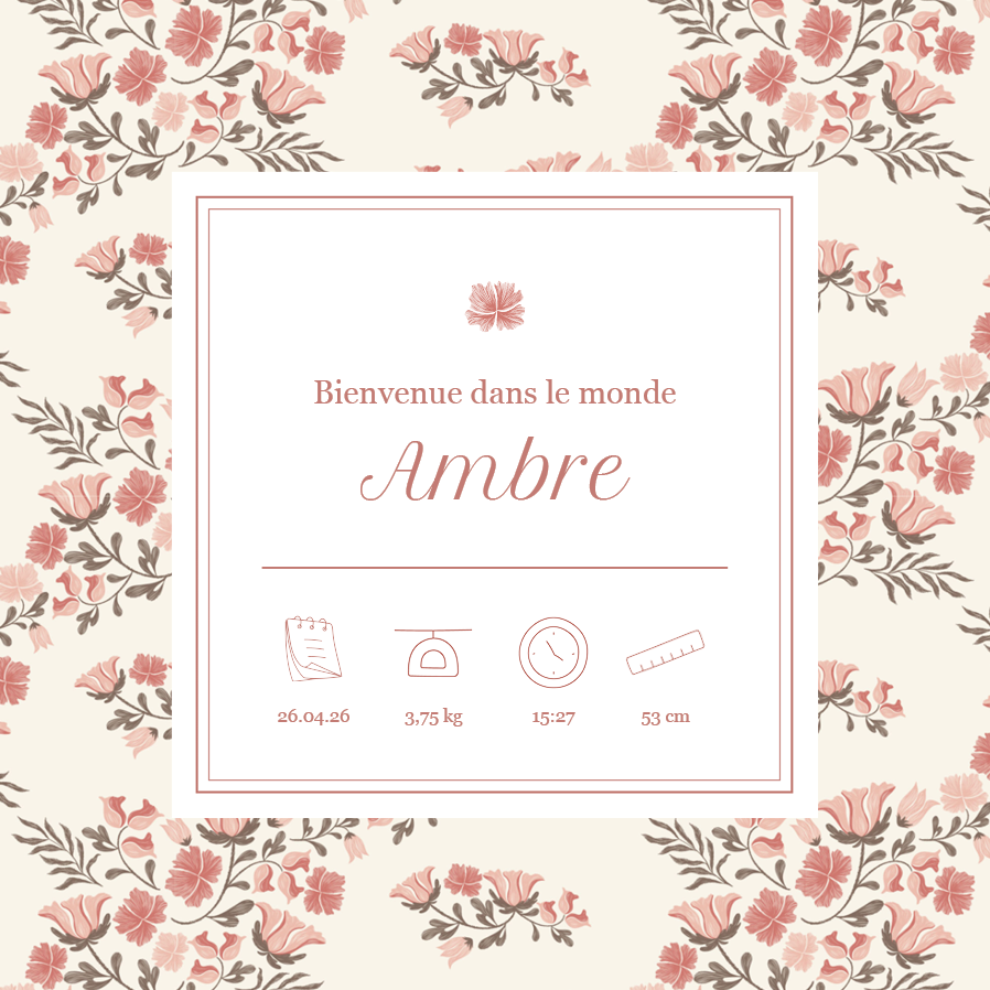 Cartons d'invitation — Petite fleur