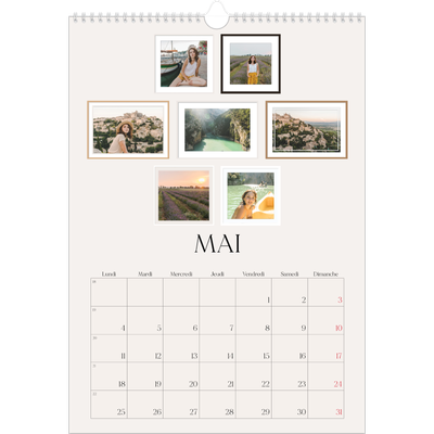 A3 Calendrier annuel — Galerie de mur photo [couverture]