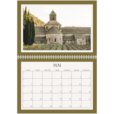 Calendrier photo A4 double (30 x 40 cm) — Couleurs classiques [couverture]