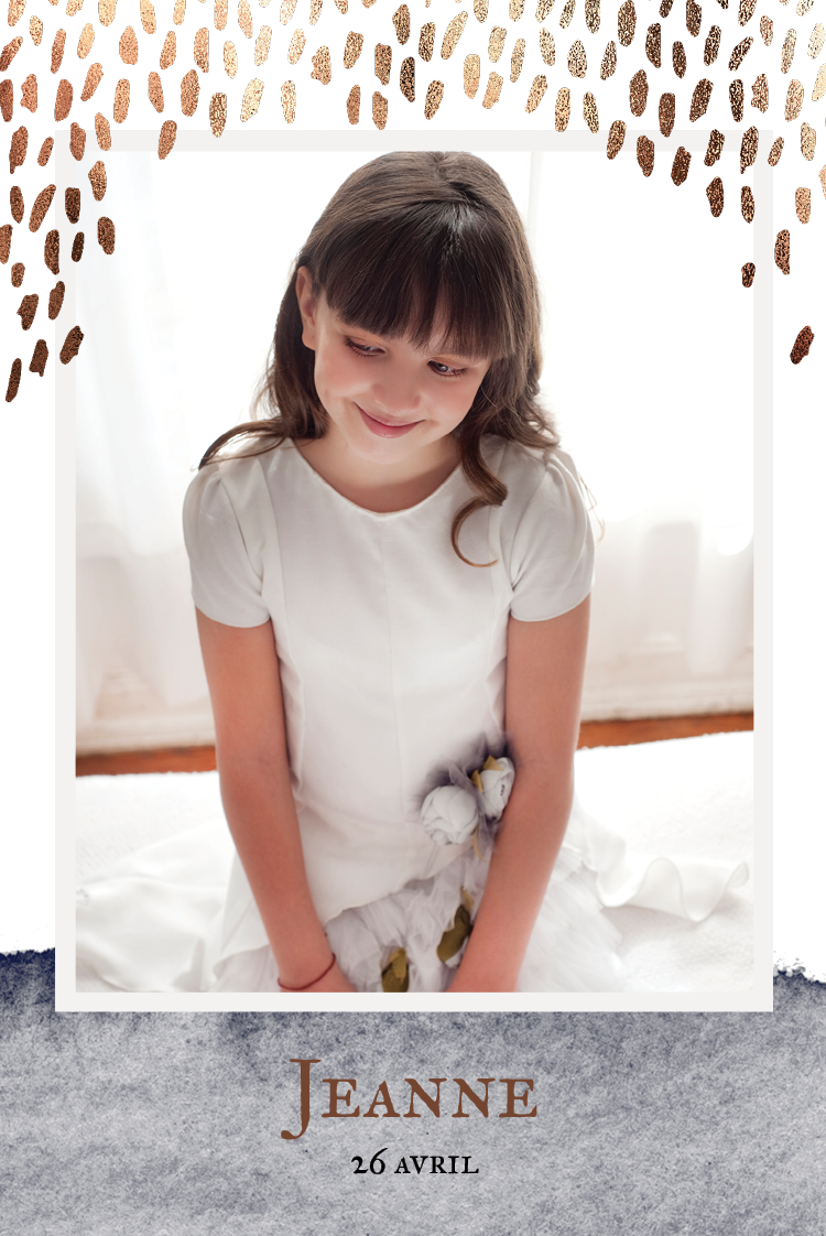 Carte de remerciement — Effet cuivré