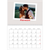 Calendrier photo A4 double (30 x 40 cm) — Signature carmin [Février]