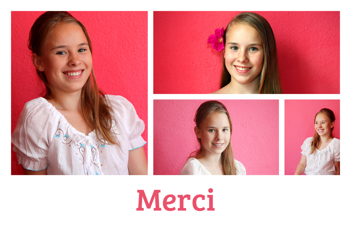 Carte de remerciement — Prendre la pose