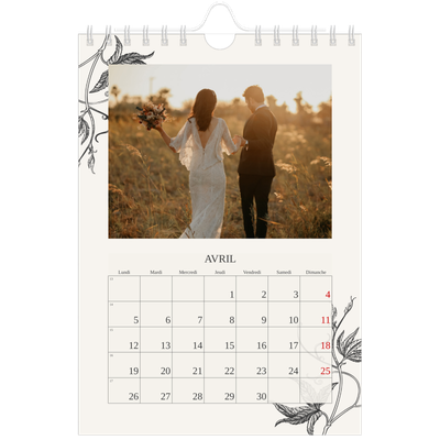 Calendrier photo A5 — Encre & lierre [Avril]