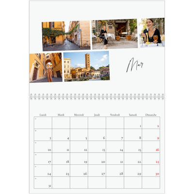 Calendrier photo A4 double (30 x 40 cm) — Escapade citadine [Mars]