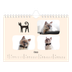 Calendrier photo A5 — Pattes de chat et gribouillis [Février]