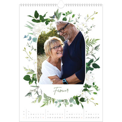 A3 Calendrier annuel — Fleurs traditionelles [Février]